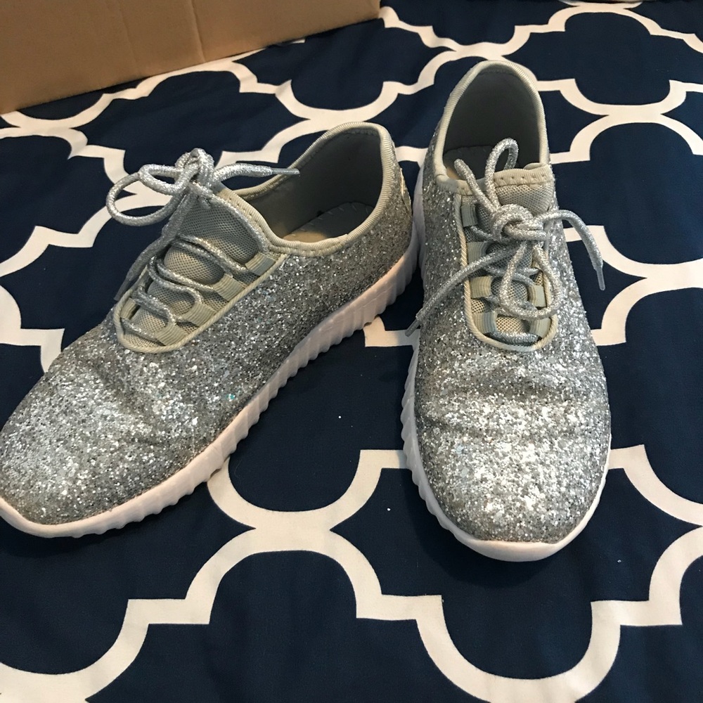 Silver Sparkle Shoes